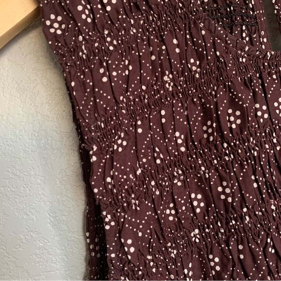 Madewell Dusty Plum The Melody Smocked Midi Dress in Daisy Print Size Large NWT - Picture 6 of 17